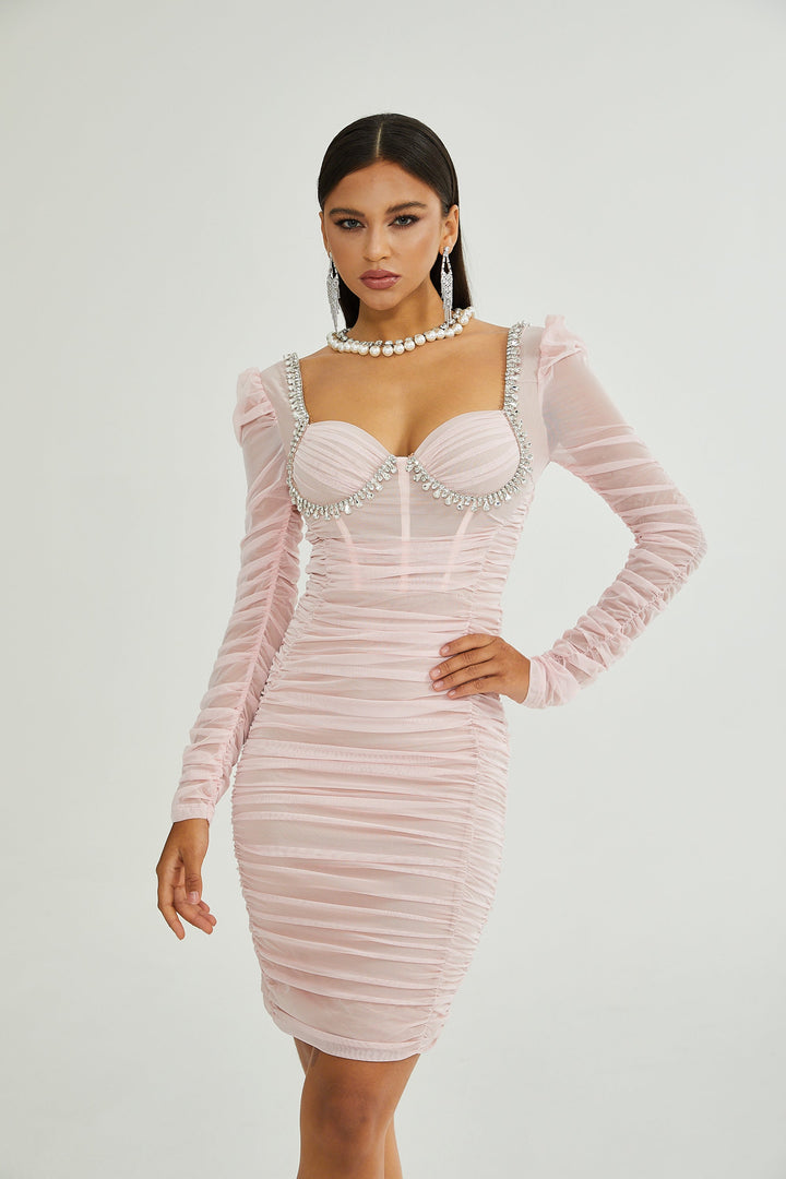 Levoire | Robe Midi En Maille Rosier