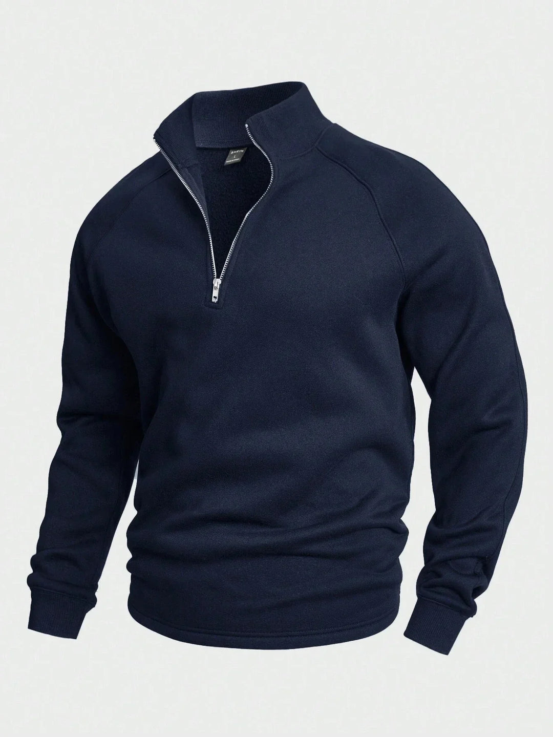 Levoire | Elégant Pull Mi-Long À Col Zippé Bleu royal
