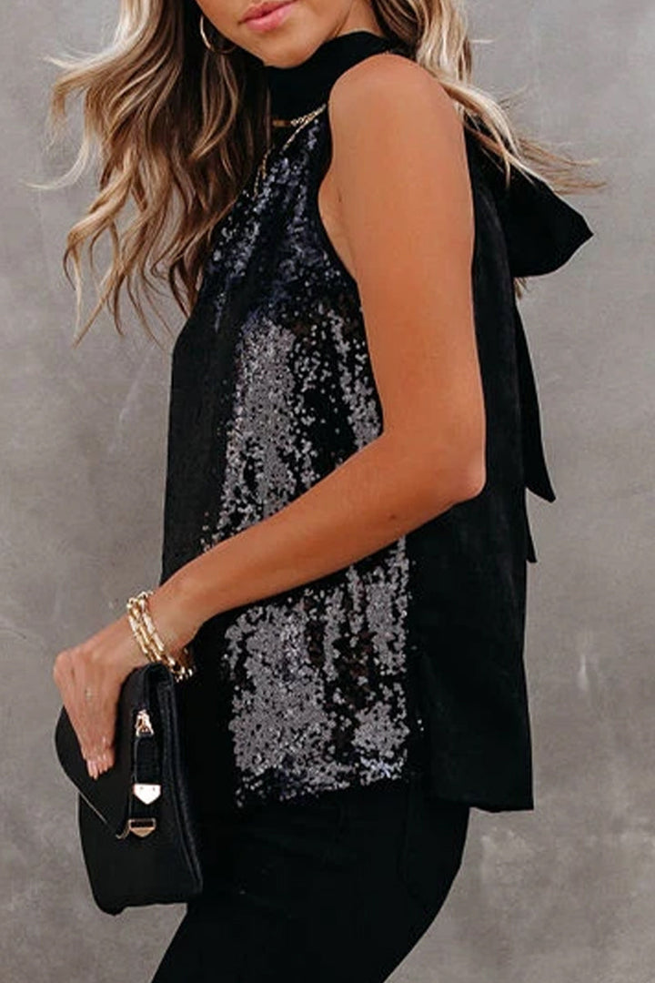 Levoire | Tops En Paillettes Solides Sexy