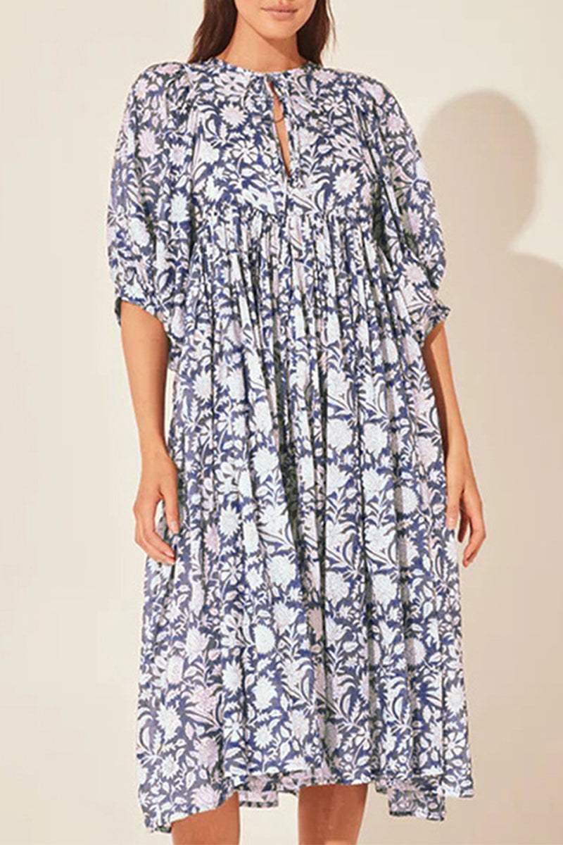 Levoire | Robe de plage à encolure en V Bleu roi