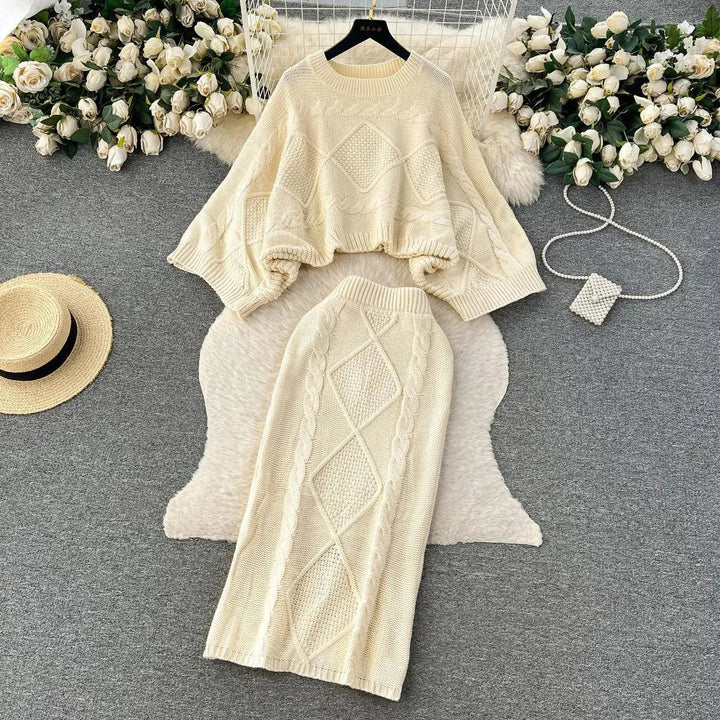 Levoire | Ensemble femme deux pièces en tricot dans un style français décontracté