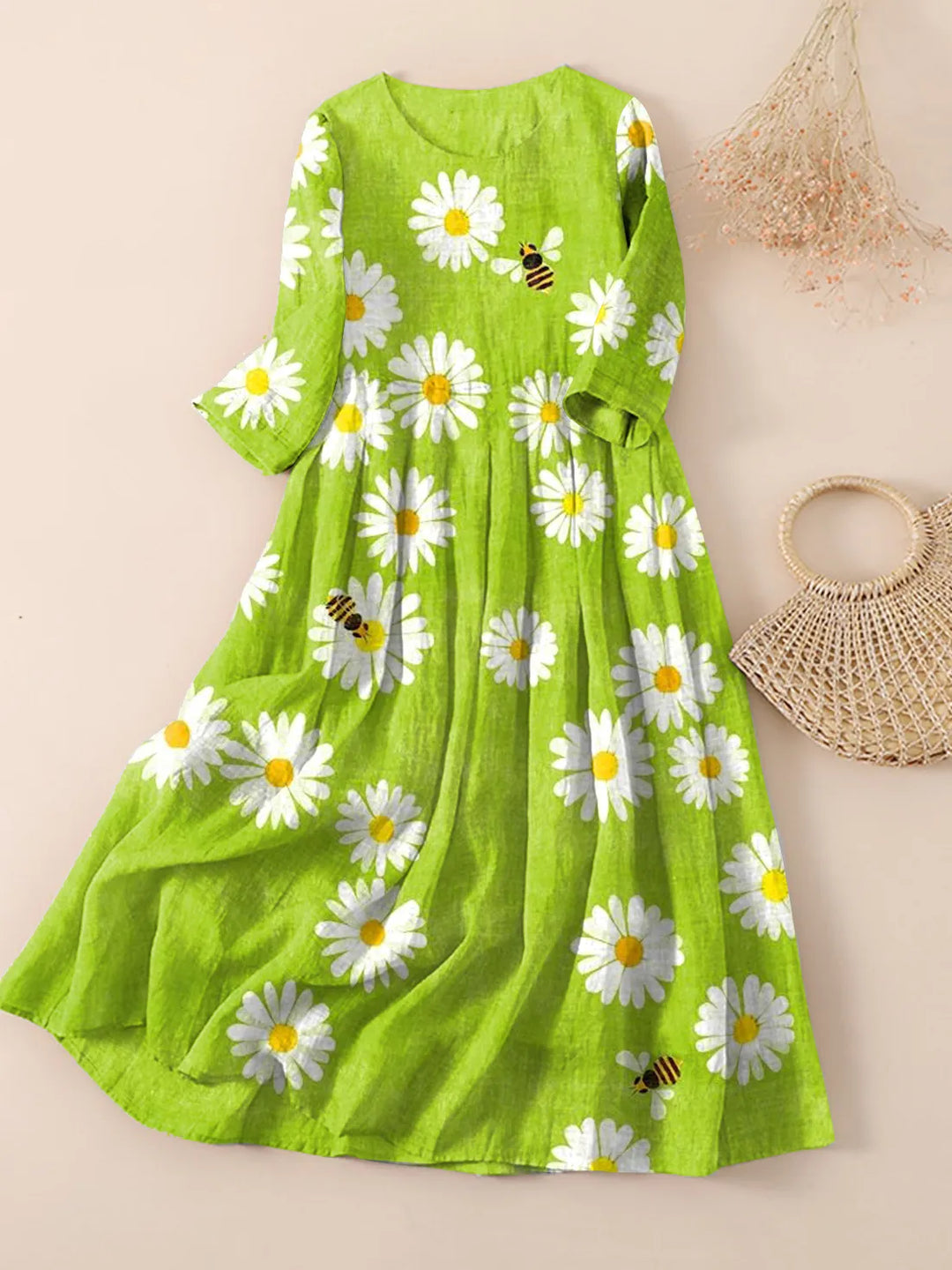 Levoire | Robe Femme À Imprimé Floral - Vert clair Vert clair