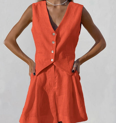 Levoire | Ensemble Avec Gilet Orange