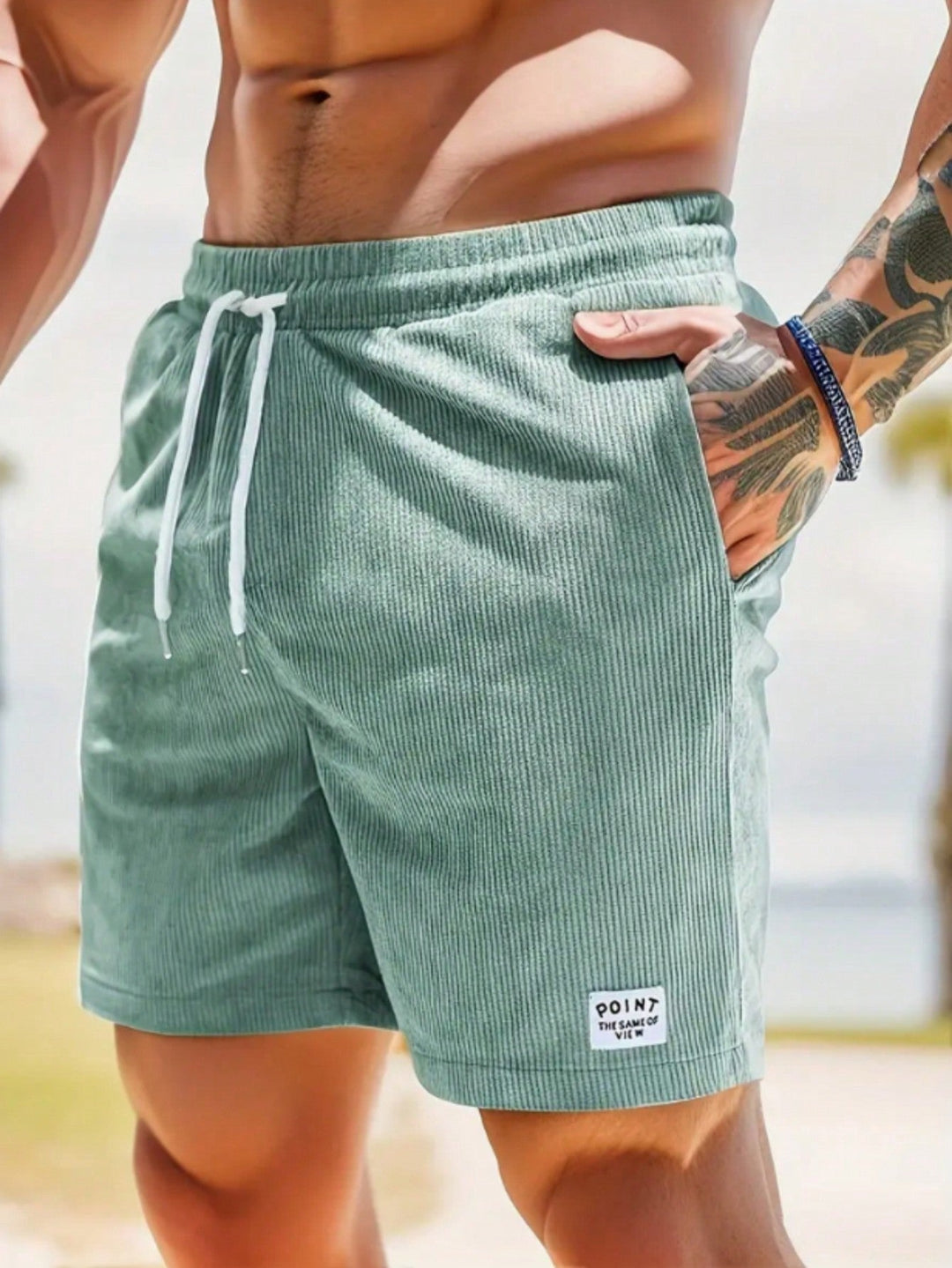 Levoire | Short Velours Léger Homme Été Monnaie bleue