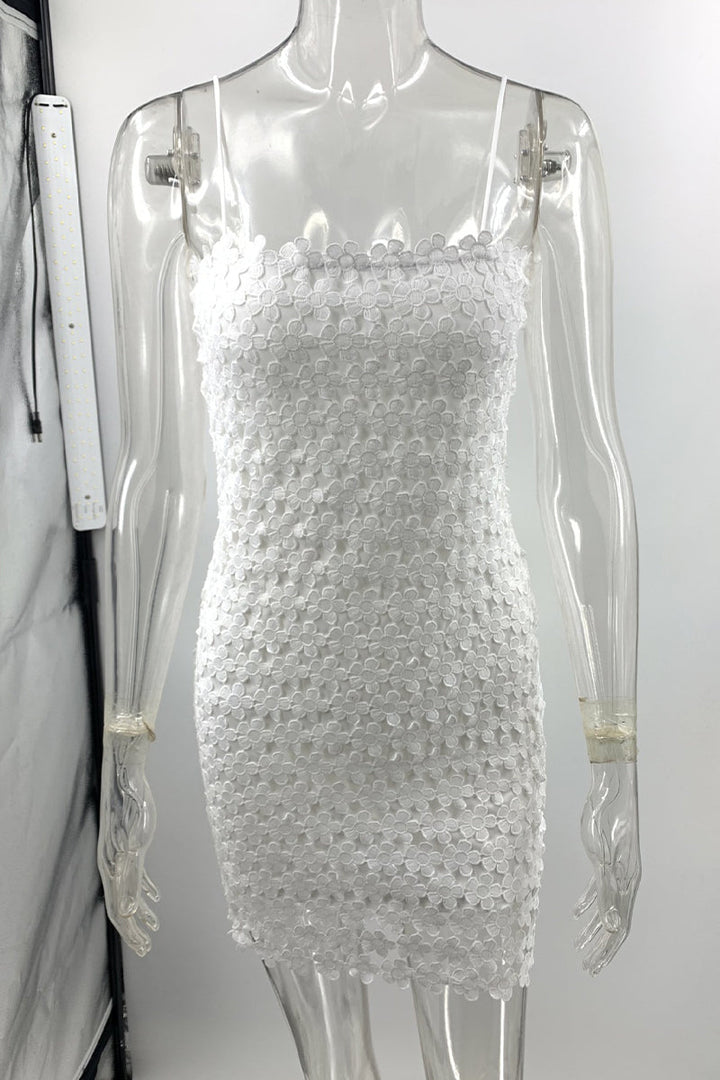 Levoire | Sexy Solide Dentelle Découpée Robe Décolleté