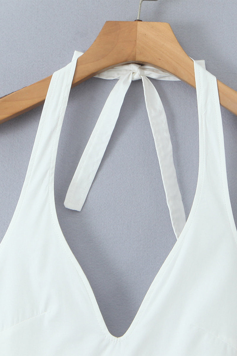 Levoire | Robe Décontractée Unie À Lacets Drapée Sans Manches