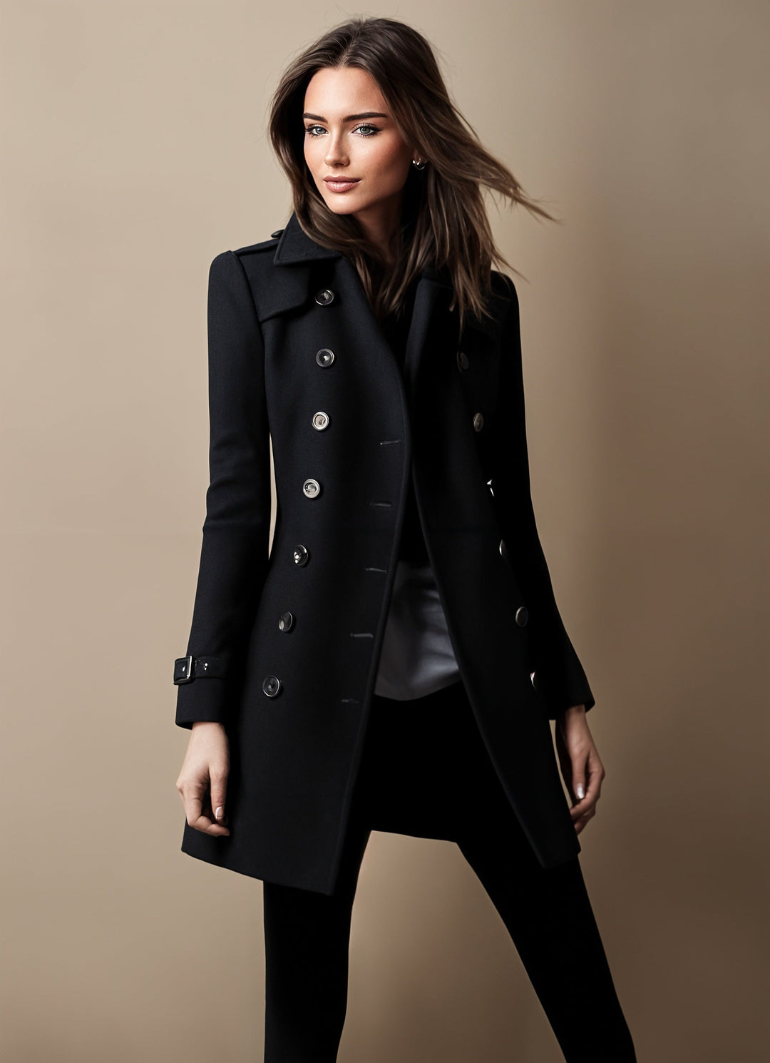 Levoire | Trench à double bouton Linda Noir