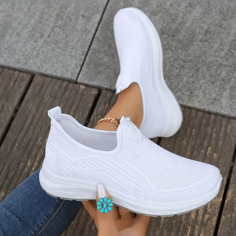 Levoire | Baskets Mesh De Loisirs De Couleur Unie DZ-YF8 Blanc