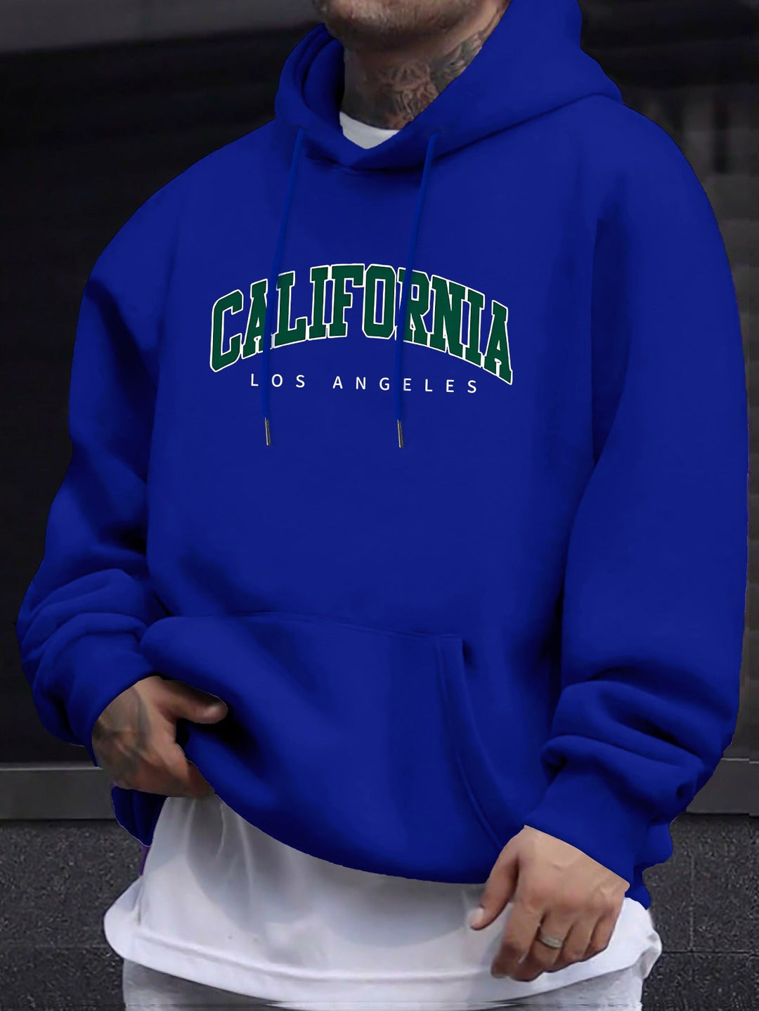 Levoire | Sweat À Capuche Multicolore Tendance Avec Des Manches Longues Confortables Bleu