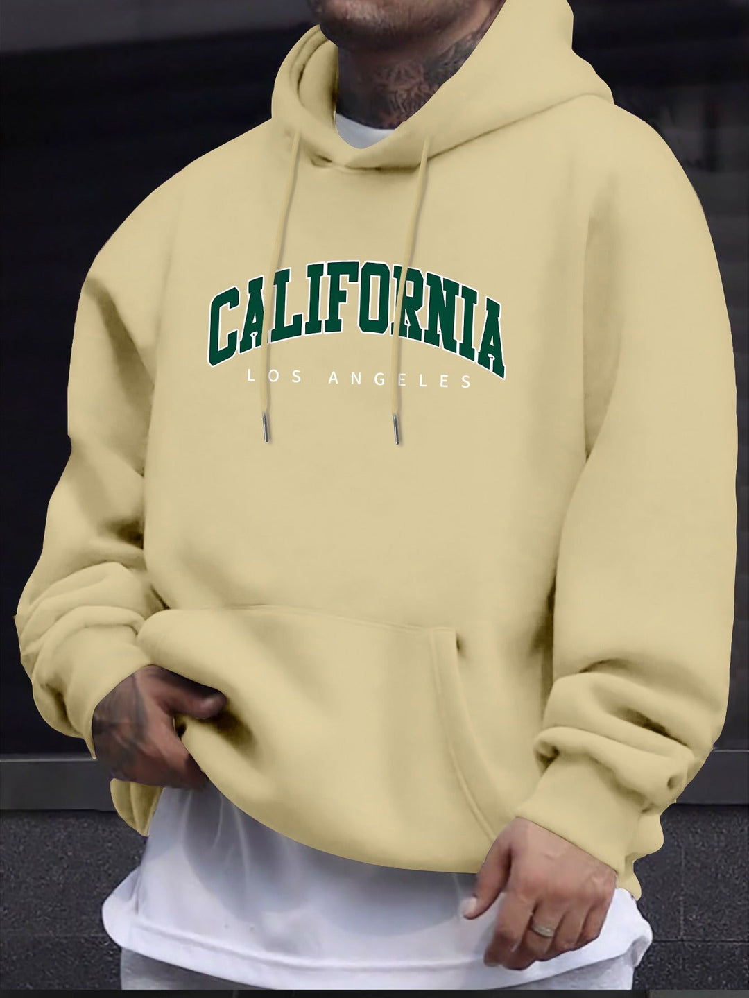 Levoire | Sweat À Capuche Multicolore Tendance Avec Des Manches Longues Confortables Abricot