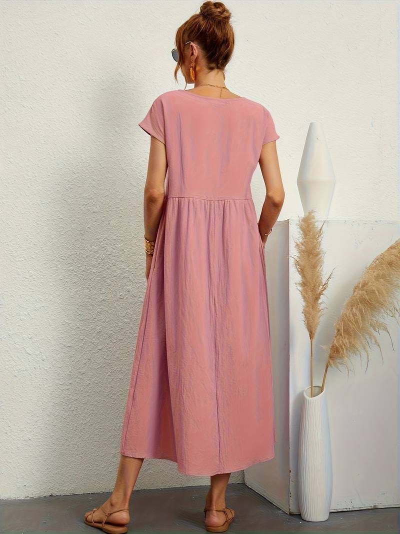 Levoire | Robe Vintage Manches Courtes Été
