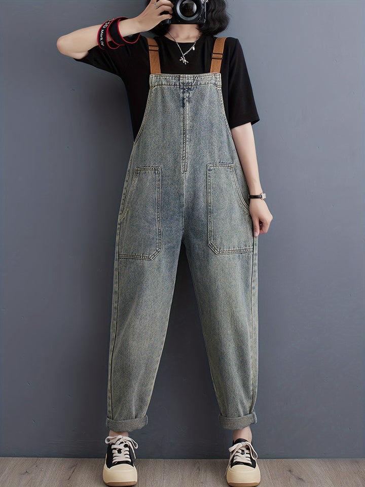Levoire | Combinaison En Denim Unie Pour Femmes