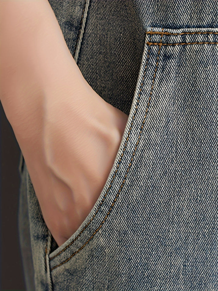 Levoire | Combinaison En Denim Unie Pour Femmes