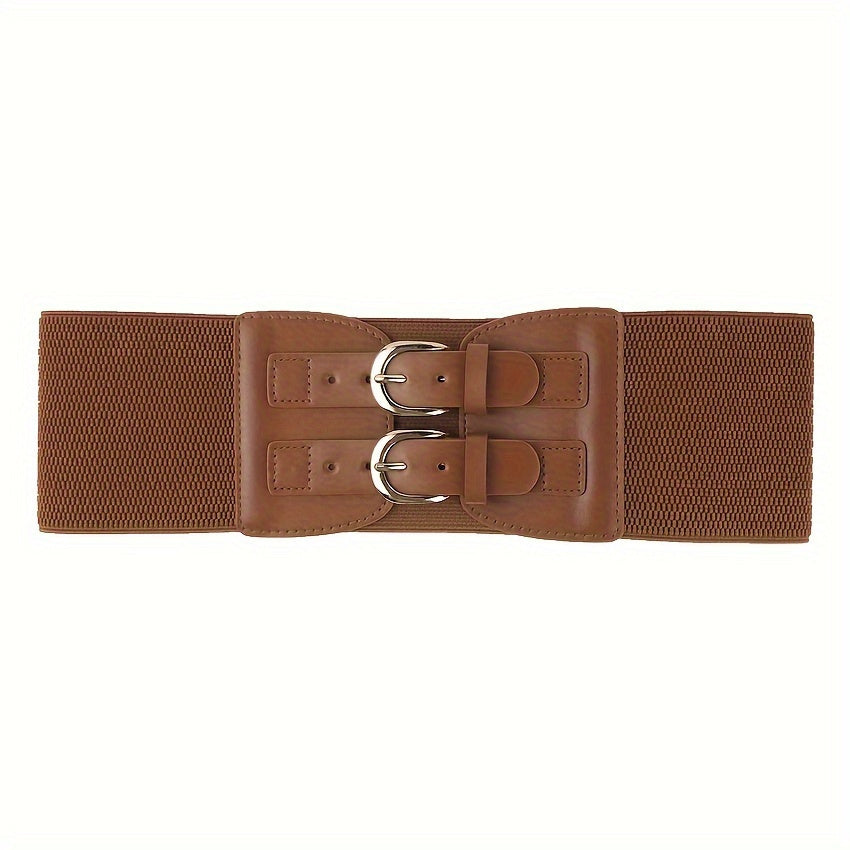 Levoire | Double Boucles Similicuir Ceinture Large Élégante & Flatteuse