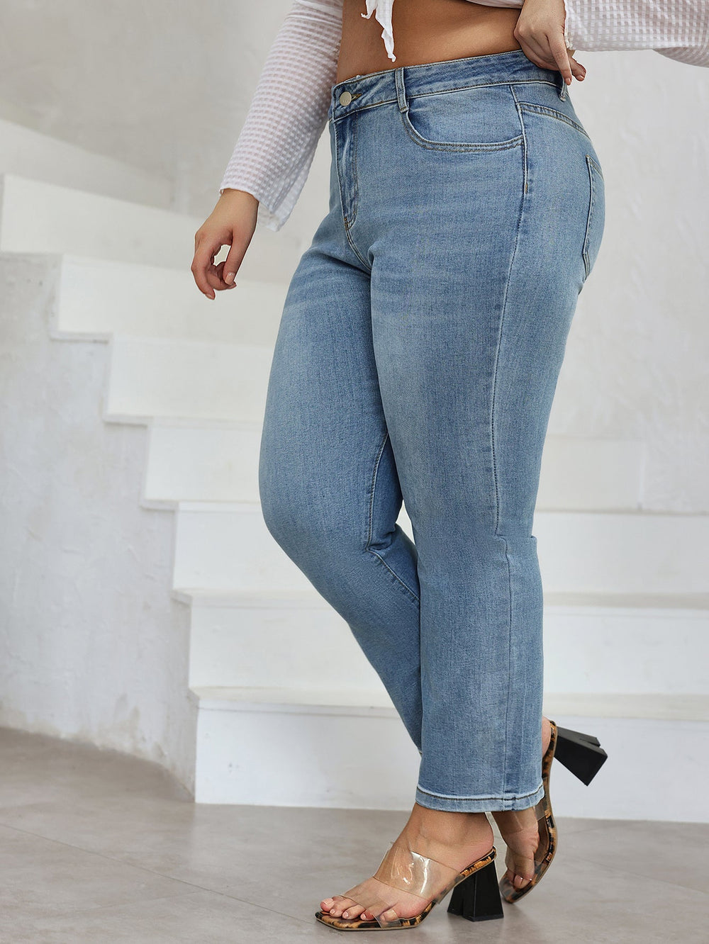 Levoire | Jeans De Location Grande Taille Taille Haute Et Coupe Droite