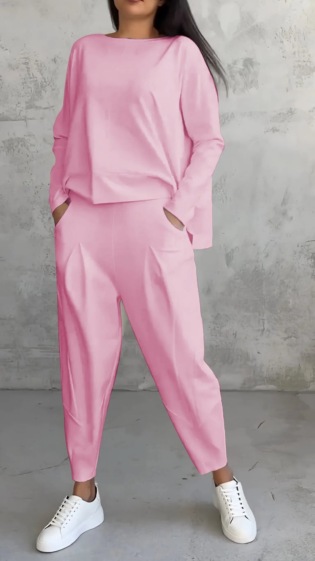 Levoire | Ensemble De Loungewear Minimaliste Deux Pièces Pour Femmes Rosa