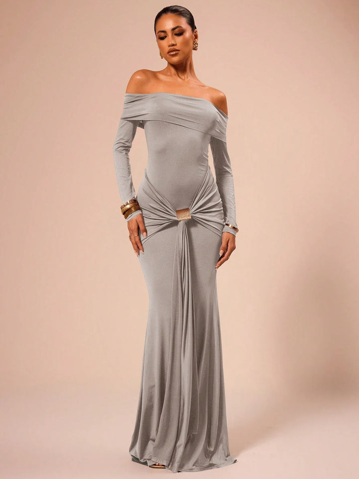 Levoire | Robe Maxi Montreal GRIS CLAIR