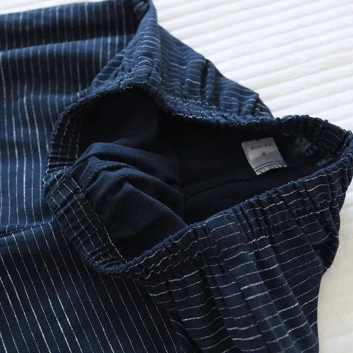 Levoire | Robe kimono rayée en coton léger