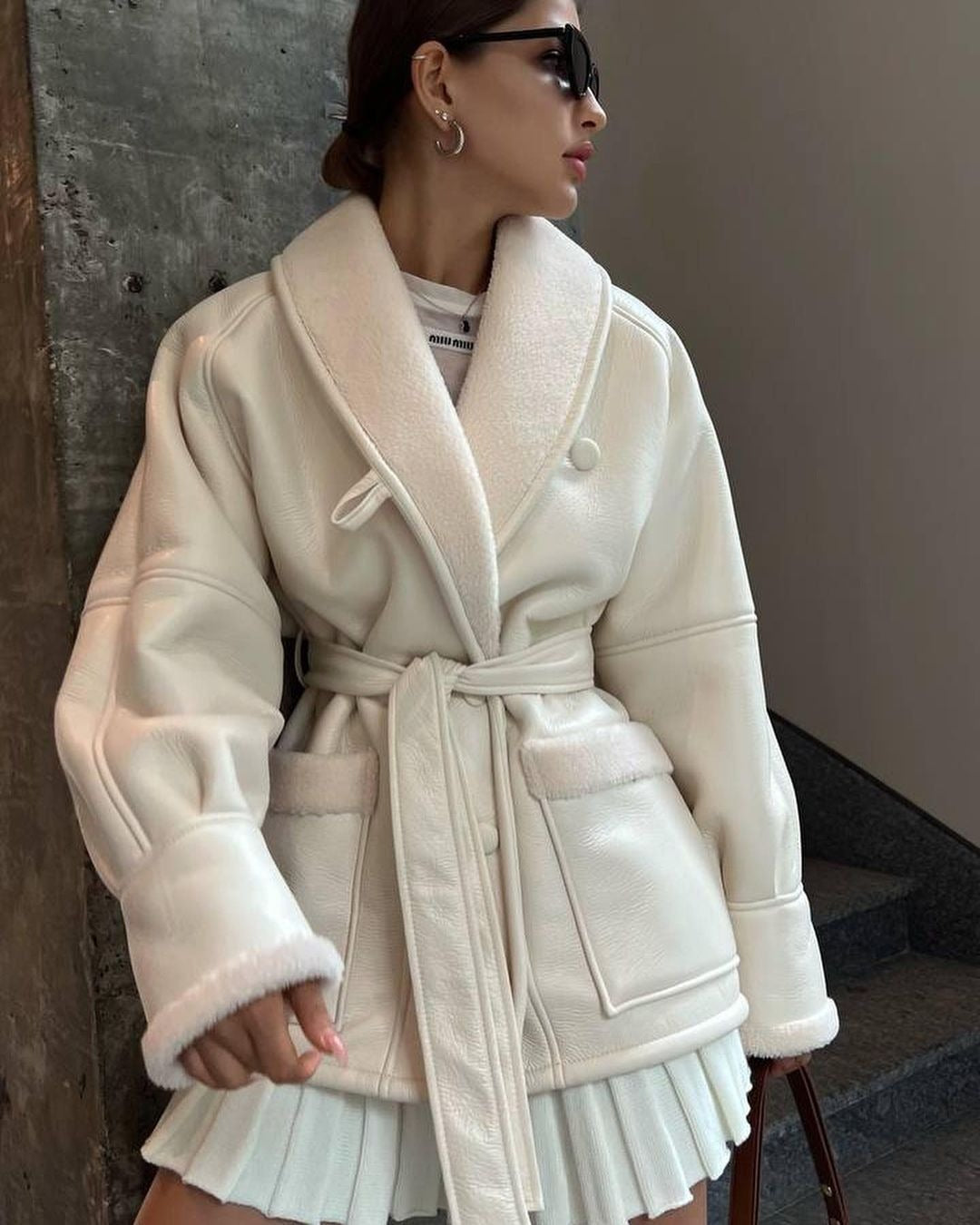 Levoire | Veste En Cuir À Manches Longues Pour Femmes