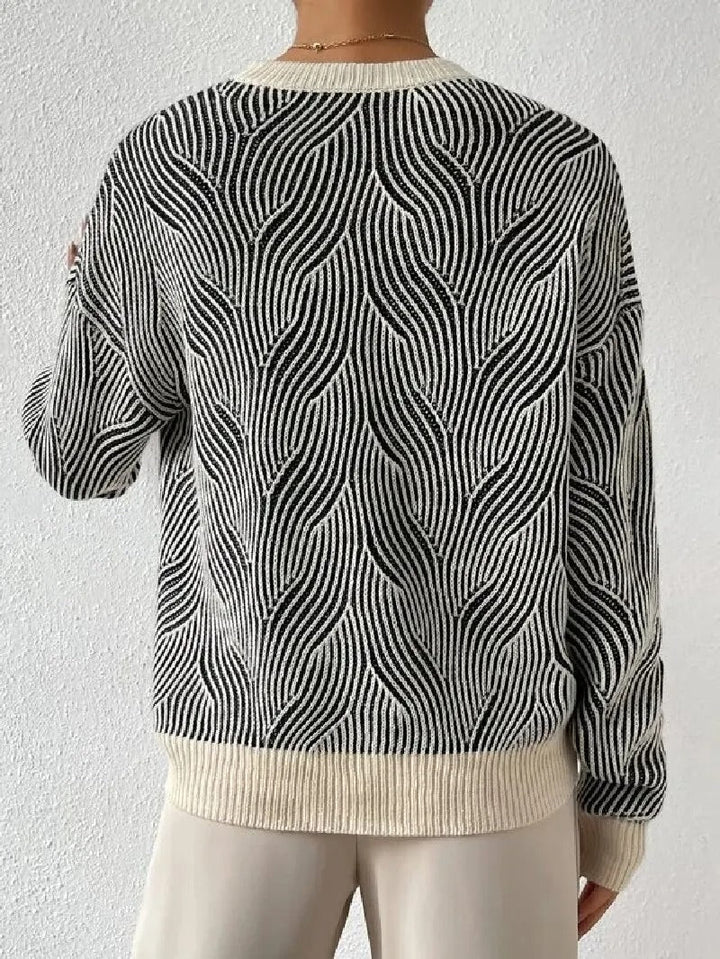 Levoire | Pull Décontracté Avec Motif Abstrait
