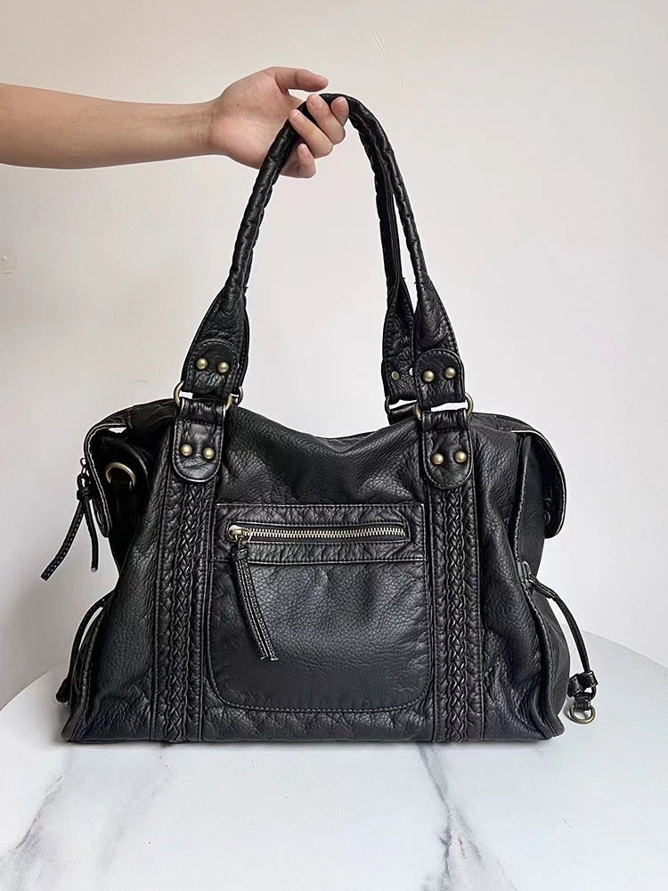 Levoire | Sac À Bandoulière De Style Rétro Moto Français Noir