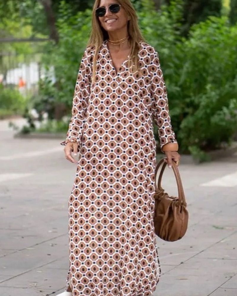 Levoire | Robe Décontractée Et Élégante Marron