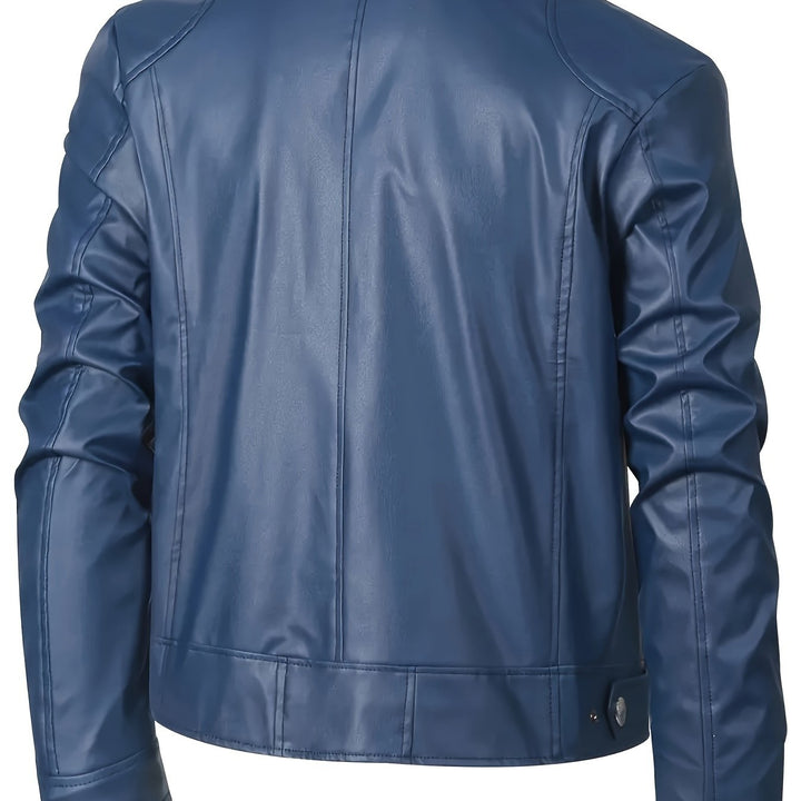 Levoire | Veste En Cuir Pu Stylée Pour Hommes Avec Blocs De Couleur
