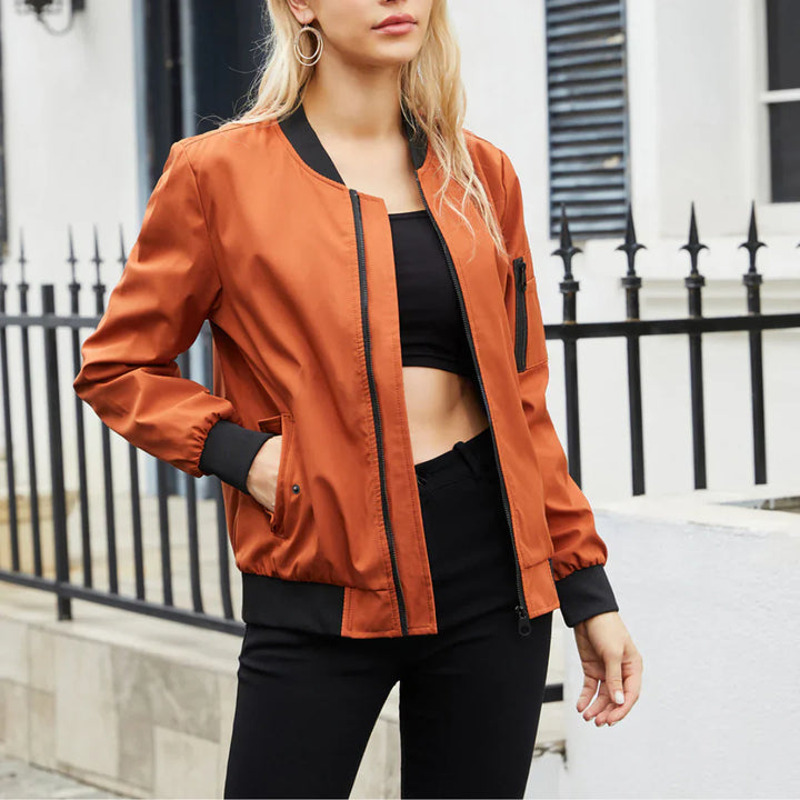 Levoire | Jacket - Veste Bomber Décontractée Pour Femmes Caramel
