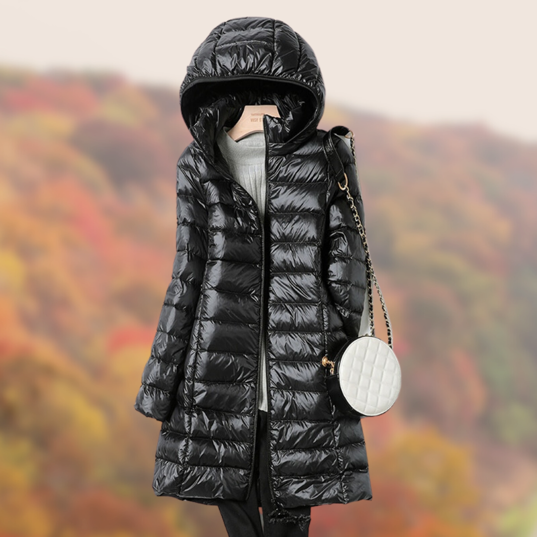 Levoire Doudoune | Veste de transition ultralégère pour femmes avec capuche Noir