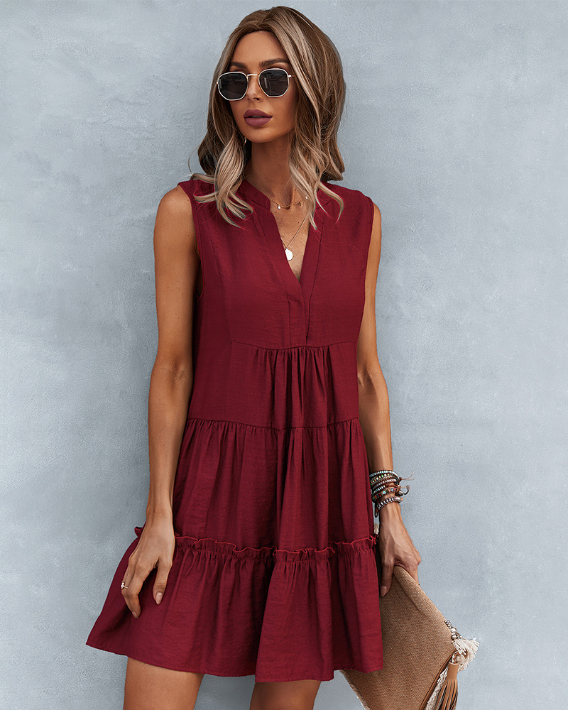 Levoire | Ibiza Mode Élégant Femmes Robe Pour L’été Rot