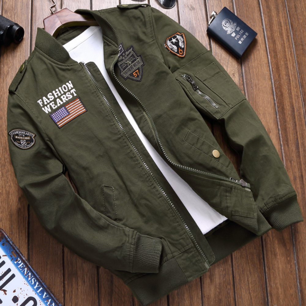 Levoire | Veste Pilote Classique Avec Touche Moderne Vert