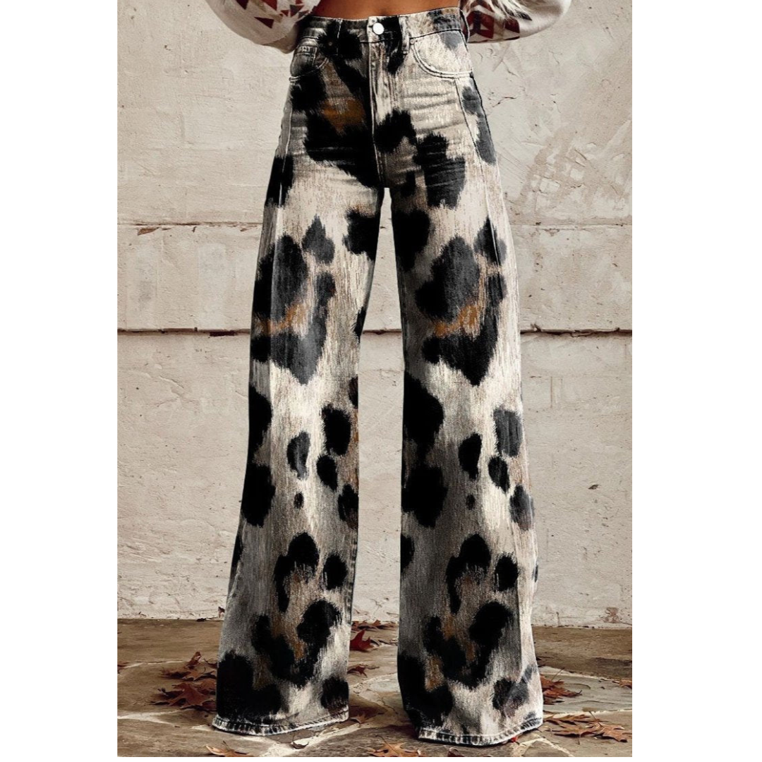 Levoire | Pantalon Femme À Motif Audacieux Noir