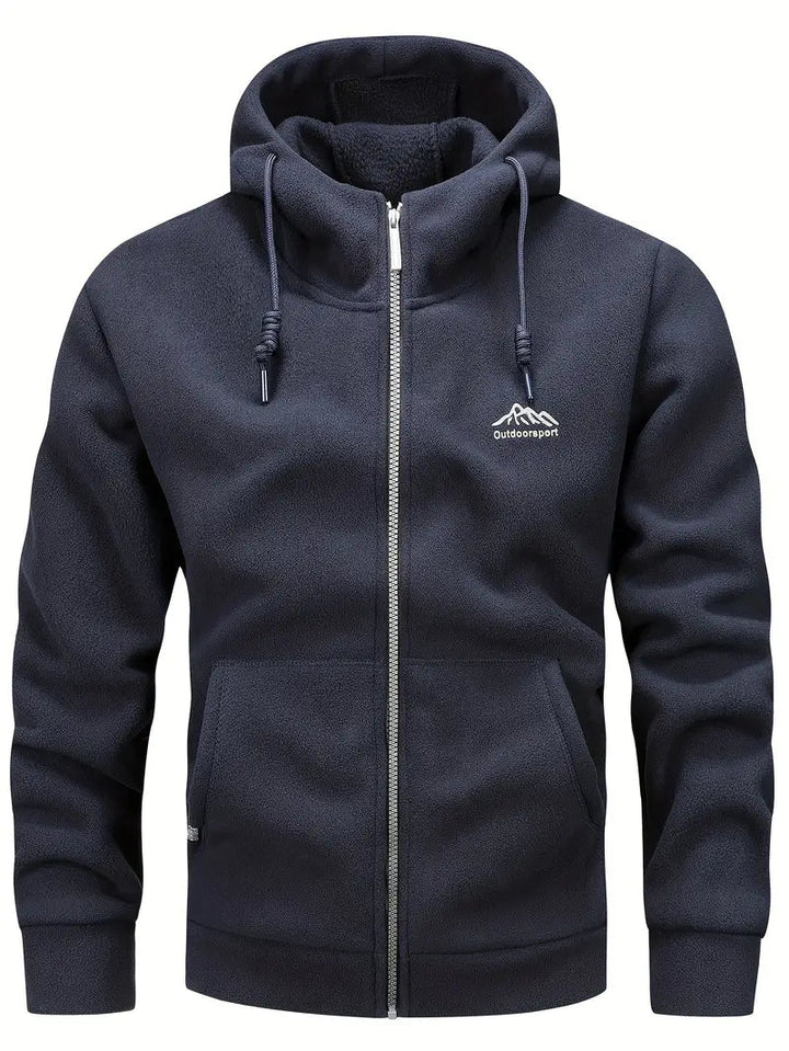 Levoire | Veste En Polaire Avec Capuche Pour Hommes Bleu