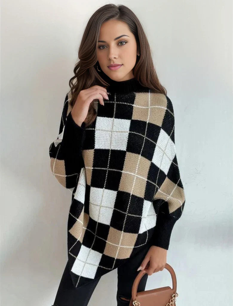 Levoire | Pull à col haut avec une élégance géométrique 2XL