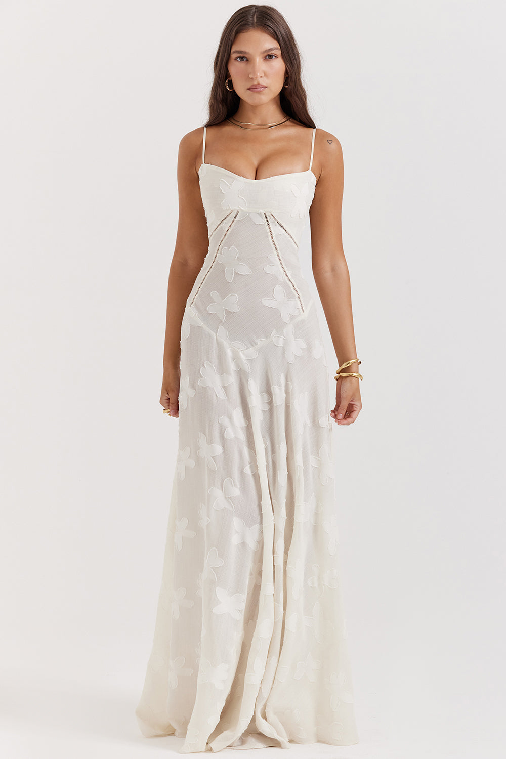 Levoire | Robe drapée élégante Blanc