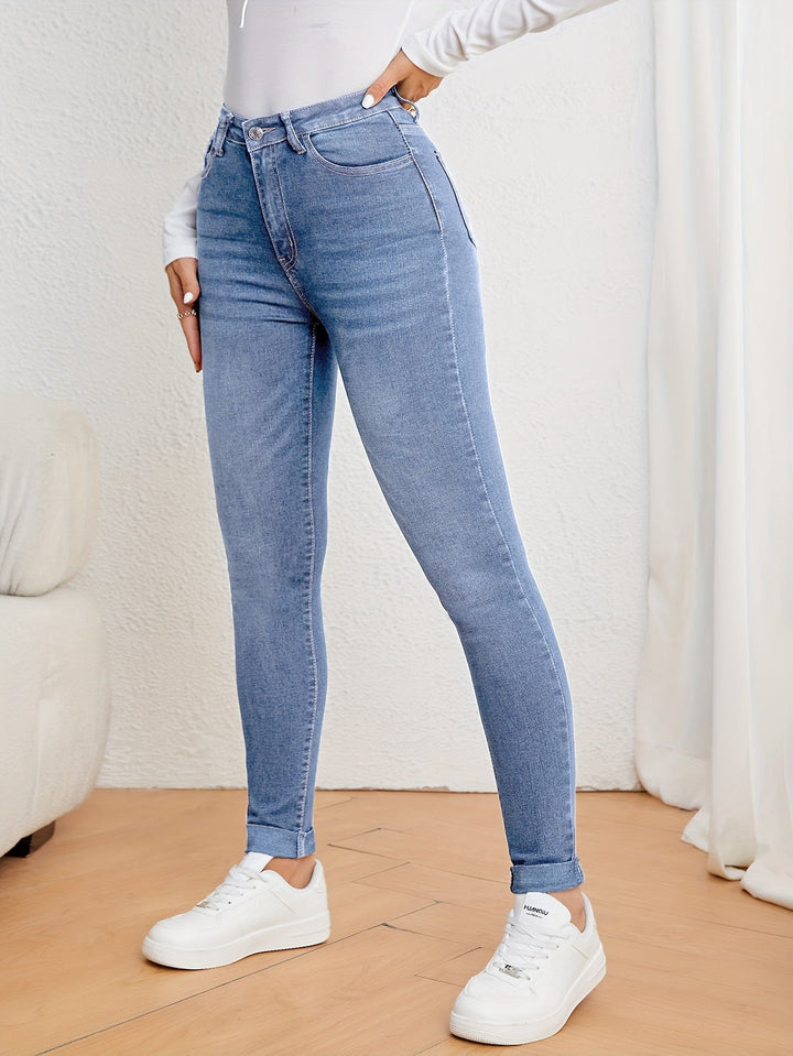Levoire | Vert Olive Femme Jean Slim Fit Taille Haute