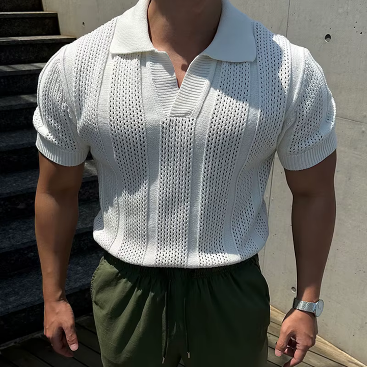 Levoire | Le Polo En Tricot Intemporel Pour Une Apparence Chic Blanc