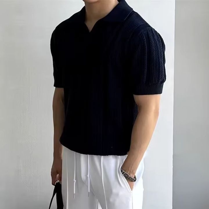 Levoire | Le Polo En Tricot Intemporel Pour Une Apparence Chic Noir