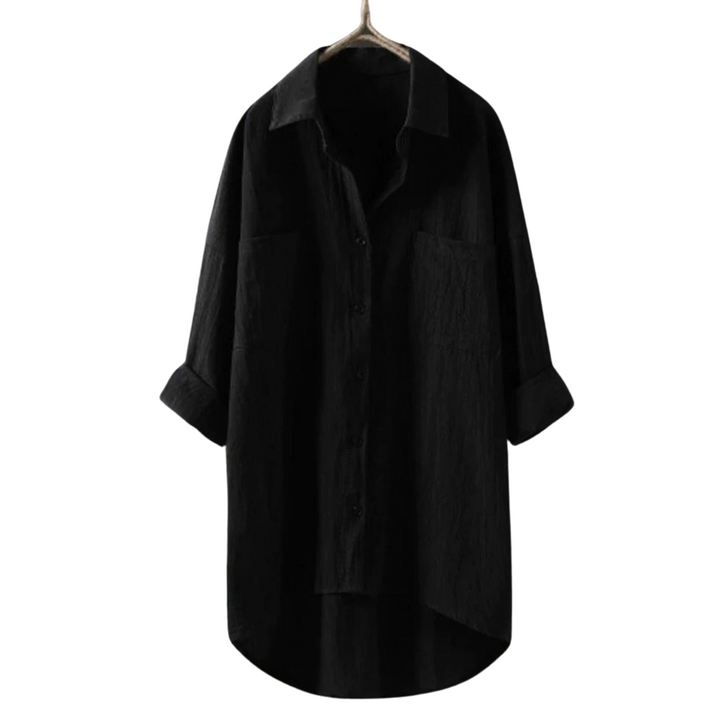 Levoire | Chemise Down À Boutons Avec Poches Pour Femmes Noir