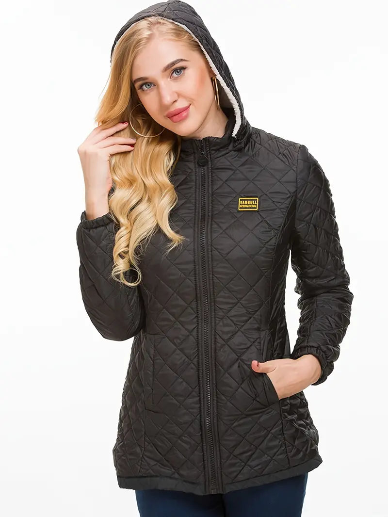 Levoire | Manteau Matelassé À Capuche Avec Fausse Fourrure
