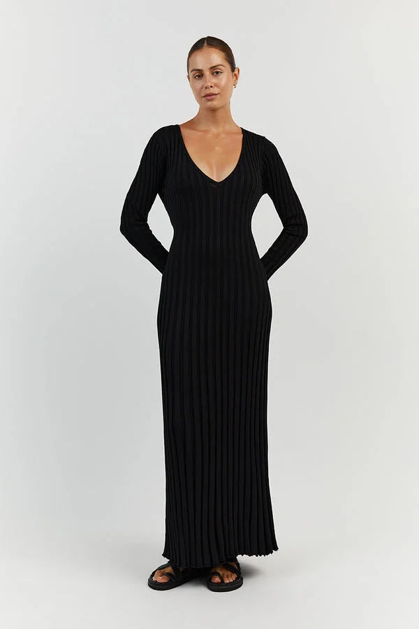 Levoire | Robe Midi À Manches Longues