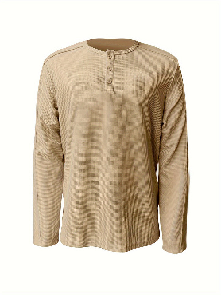 Levoire | T-Shirt Henley En Tricot Gaufré Homme