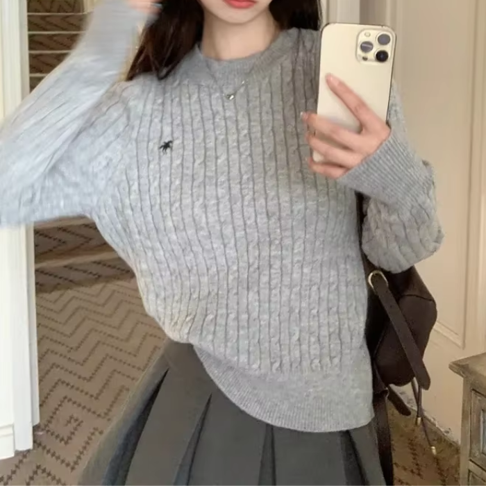 Levoire | Sweat à capuche pour femmes avec logo brodé, sweat décontracté Gris