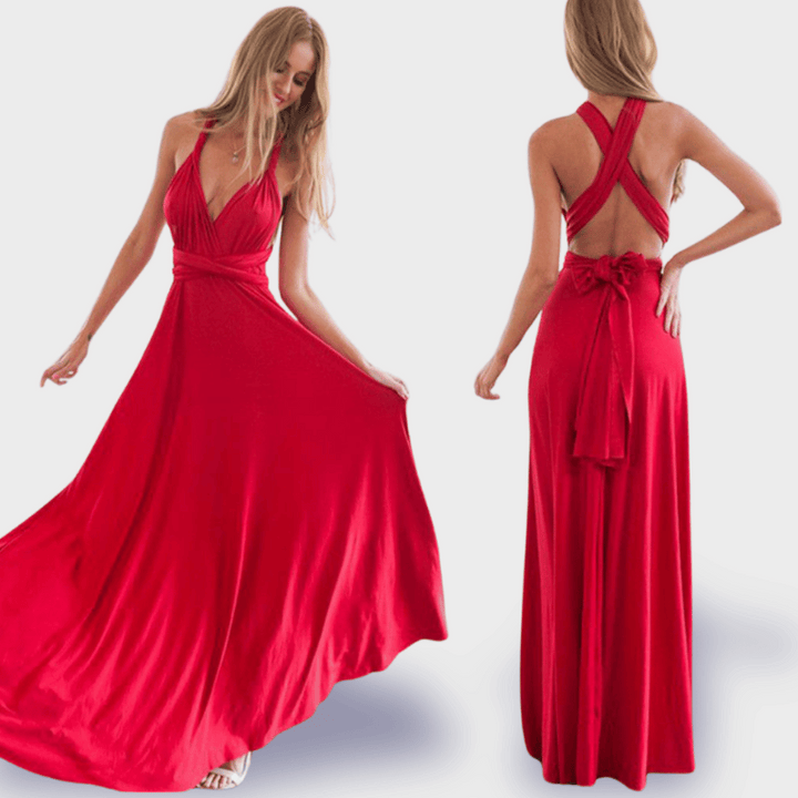 Levoire | Robe Portefeuille En Tissu Premium Pour Des Apparitions Élégantes Rouge