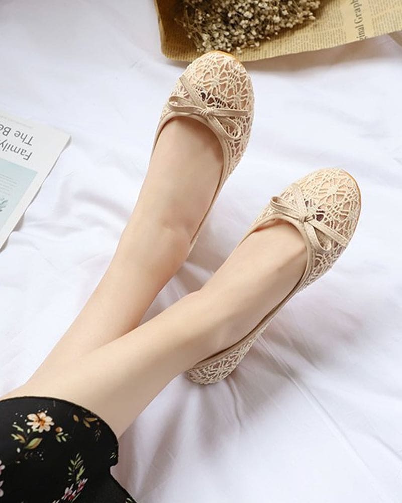 Levoire | Chaussures À Semelle Plate, Bout Rond Et Mesh