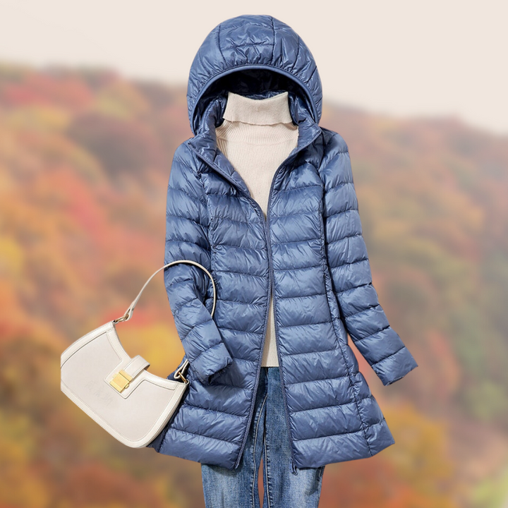 Levoire | Veste De Transition Ultralight Pour Femmes Avec Capuche Bleu