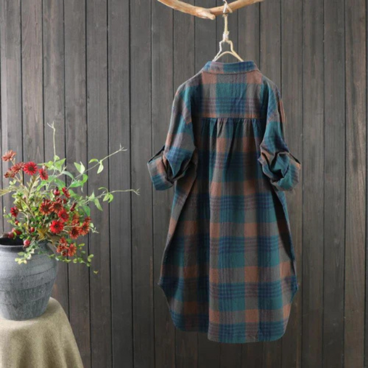 Levoire | Chemise à carreaux surdimensionnée à manches longues