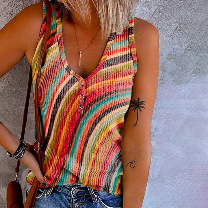 Levoire | Tank Top Rayé Arc-En-Ciel