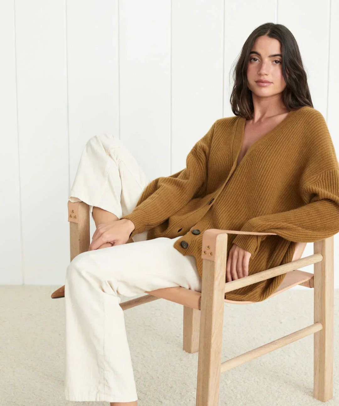 Levoire | En V Collant Cardigan FR Femmes Bronze
