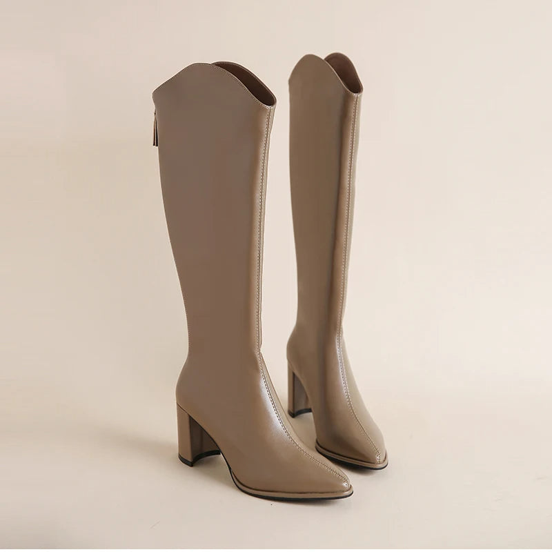 Levoire | Bottes de cheval hautes pour femmes Khaki